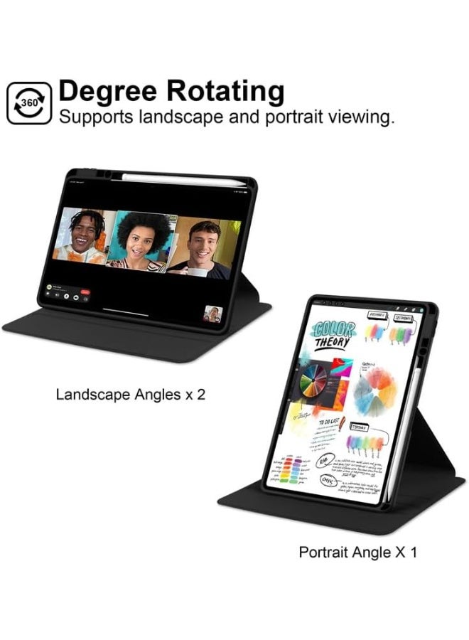 Case for Huawei Matepad Pro 12.2-inch (2024/2025),Multi-functional Anti-fall Tablet Case with Auto Sleep/Wake  Stand Function  Pen Slot,Kids-Friendly Protective Cover (Black) - Image 3